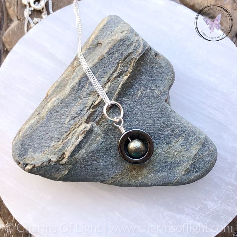 Hematite Gemstone Fidget Necklace (Pyrite)